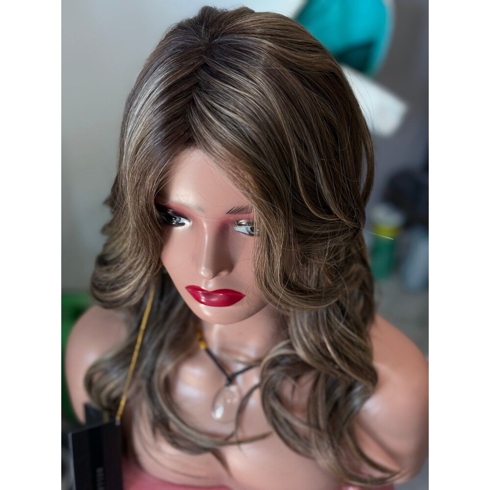 Belle tress Lux collection “Omega” wig in color Toasted walnut New